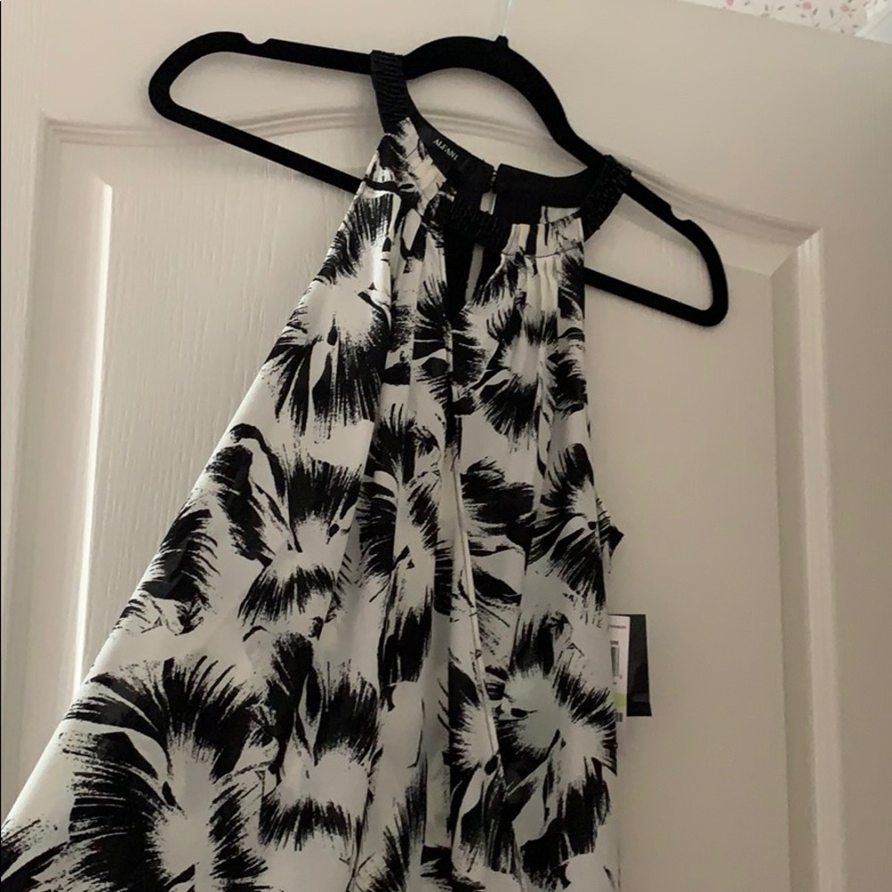 Black and white blouse